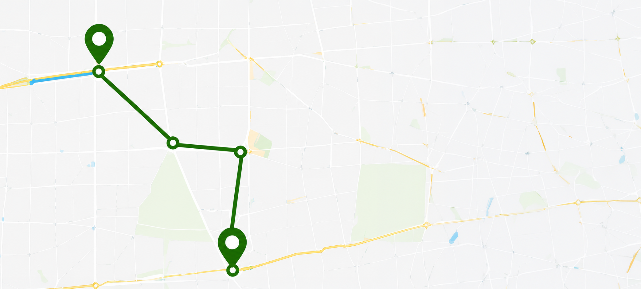 Mapa con ruta de rastreo de unidad